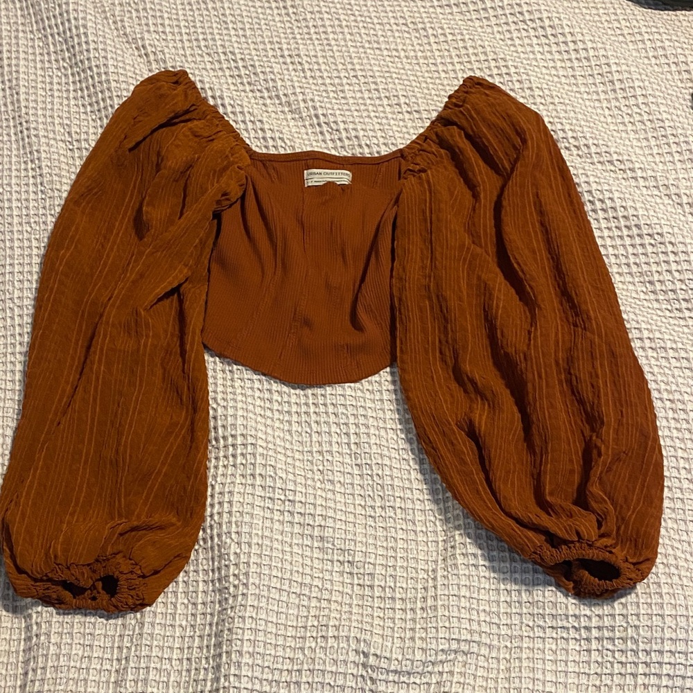 Urban Outfitters crop top with puffy sleeves
